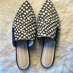 New Jenni Kayne Black Spotted Pony Hair Mule 40